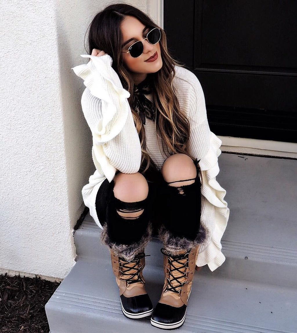 Women’s Off-Shoulder Knitted Sweater – Cozy Fall & Winter Pullover