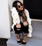 Women’s Off-Shoulder Knitted Sweater – Cozy Fall & Winter Pullover